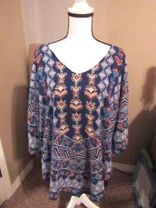 Ladies Poncho Styled Pullover Blouse - Size 3X - Ruby Rd - Picture 1 of 3