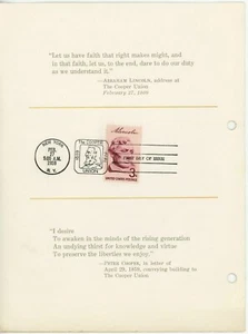 USA #10114 Lincoln Birth 150th Anniversary First Day Issue Ceremony Program 1959 - Picture 1 of 3