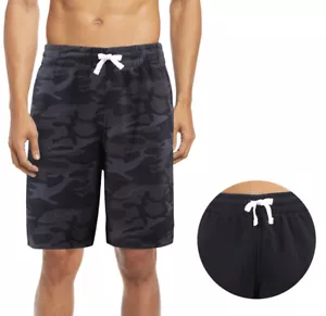 Men's Cotton Blend Soft Fleece Camo Pattern Drawstring Athletic Sweat Shorts - Picture 1 of 7