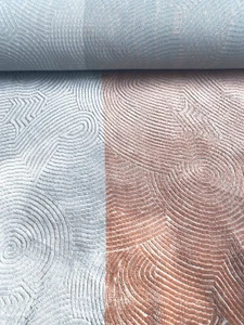 8 metres grey and pink split colour heavy velvet upholstery fabric FREE POSTAGE - Picture 1 of 3