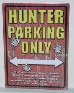 #61512 Hunters Parking Only Blechschild - Bild 1 von 3