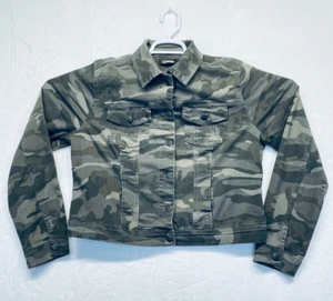 D. jeans Trucker Jacket Womens L Green Camo - Picture 1 of 20