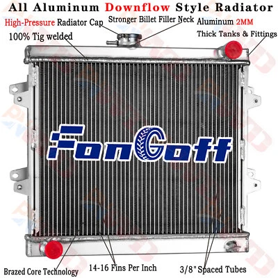 Aluminum Radiator For 1984-1995 Toyota Pickup DLX Base/92-95 4Runner SR5 2.4L MT - Image 1 of 4