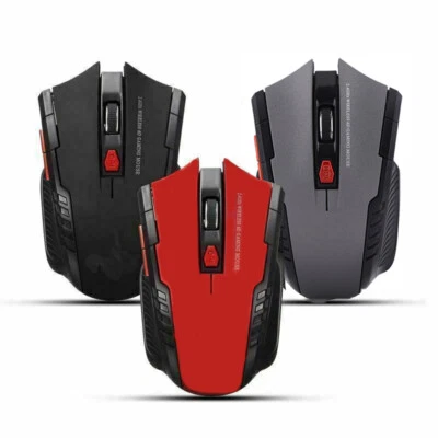 2.4GHz Wireless USB Optical Ergonomic Gaming Mouse 6-Key For  Laptop - Image 1 of 4