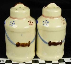 Vintage Shawnee Pottery Milk Can Dairy Salt & Pepper Shaker Set (HH) - Picture 1 of 6