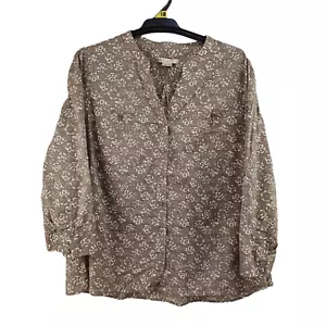 Regatta Ladies Top, Size 16 Brown and white button up in good used condition. - Picture 1 of 3