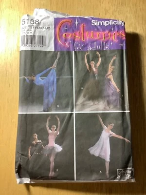 Simplicity SEWING PATTERN 5138 Misses BALLET COSTUMES Sizes 14-20 UNCUT Dance - Image 1 of 3