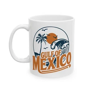 Tazza da caffè in ceramica Golfo del Messico Messico tropicale 11 oz - Foto 1 di 4