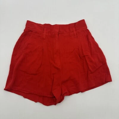 Forever 21 Contemporary Shorts Women Small Red Solid Pocket …#22347 - Image 1 of 4
