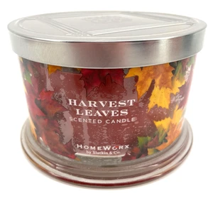HOMEWORX by Harry Slatkin HARVEST LEAVES  4 Wick 18 oz Jar Candle Autumn, Fall - Picture 1 of 3