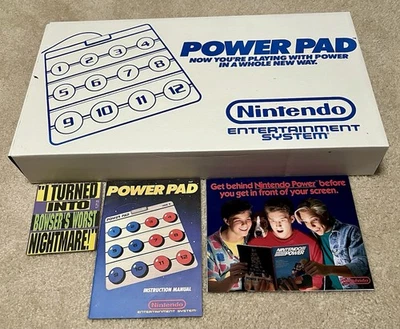 Nuevo de Lote Antiguo Nintendo NES Power Pad Completo en Caja con Manual e Insertos Muy Limpio Probado Foto 1 de 4