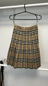 Burberry's Women's Vintage Wool Brown Nova Check Skirt Size S - Picture 1 of 8
