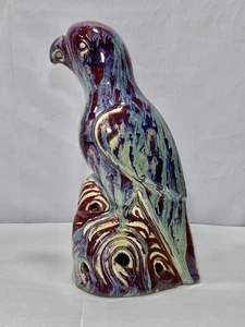 Seltener chinesischer Papagei mit Flambierglasur aus dem späten 18. Jahrhundert  - Bild 1 von 17