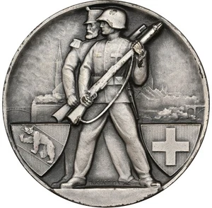 Switzerland - 1935 "Bern Shooting Festival" Silver Medal - NGC MS65 - STUNNING - Picture 1 of 4