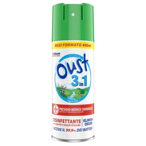 Oust 3 in 1 Spray Disinfettante 400 ml per Superfici e Tessuti Uccide il 99,9% - Foto 1 di 24