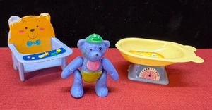 Vintage Kidstar 1990s ❤ Teddy's Home Nursery ❤ Miniature Bear & Accessories #1 - Imagen 1 de 8