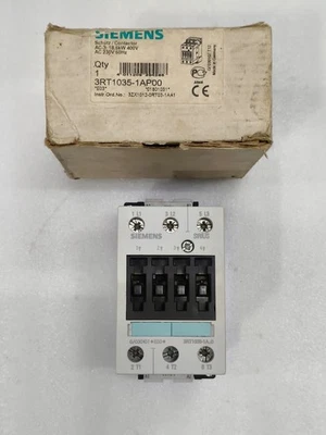 SIEMENS 3RT1035-1AP00 POWER CONTACTOR 60AMP 3POLE FREE FAST SHIPPING - Image 1 of 4