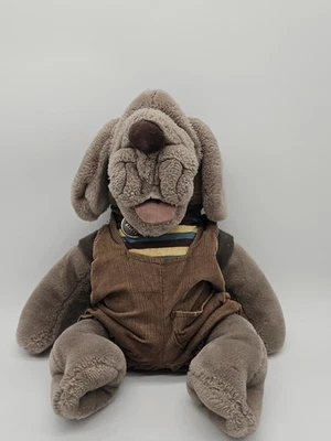 Mono marioneta de mano de felpa Ganz Bros Wrinkles Hound Dog vintage 1981 Foto 1 de 4