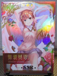 Tarjeta rara de Mikoto Misaka índice mágico SSR historia de la diosa Doujin anime casi nueva - Imagen 1 de 5