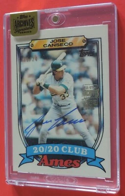 2016 TOPPS ARCHIVES JOSE CANSECO AUTOGRAPH #ED 11/24 SP 20/20 CLUB L@@K !!! - Image 1 of 2