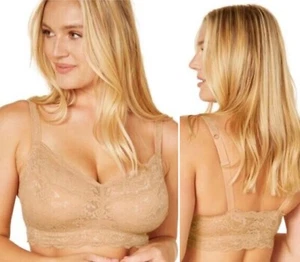 NWT Cosabella Never Say Never Sweetie Bralette LARGE 36 A-D Nude Stretch Lace - Picture 1 of 14