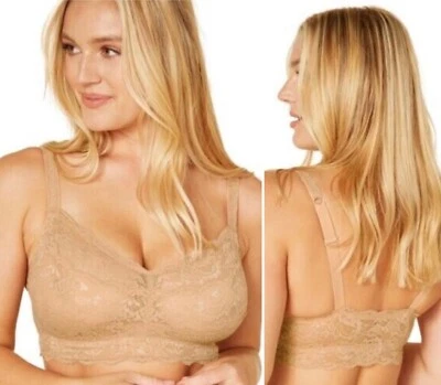 NWT Cosabella Never Say Never Sweetie Bralette LARGE 36 A-D Nude Stretch Lace - Image 1 of 4
