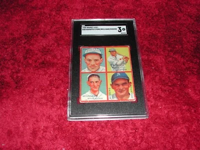 1935 Goudey #2B 4 en 1 Jimmie Fox, Mahaffey, Williams, Higgins SGC 3 Foto 1 de 2