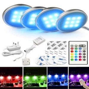 4PCS Led Under Cabinet Lights Hardwired Kitchen Cupboard Shelf Counter Lighting - Picture 1 of 12