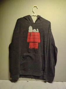 Peanuts Snoopy Dark Gray Hooded Sweatshirt XXL - Picture 1 of 3