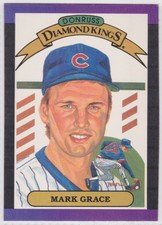 1989 Donruss Diamond Kings #17 Mark Grace Chicago Cubs Baseball Card