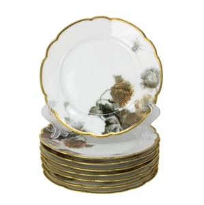 8er SET HAVILAND MOHN FEU DE VIER BLUMEN & SAMEN 6 1/8" BROT & BUTTERPLATTE - Bild 1 von 6