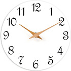 Wall Clock Silent Non Ticking Battery Operated White Simple Mordern 8 Inch Small