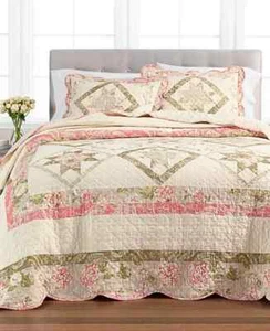 Colcha acolchada con retazos corona estrella colección Martha Stewart - tamaño doble - Imagen 1 de 3