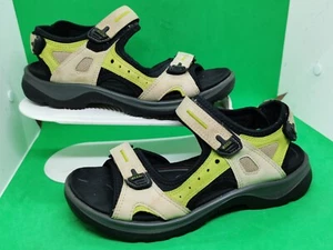 Ecco Receptor Yucatan Beige Leather Comfort Sport Sandals Womens 38 US 7-7.5 - Bild 1 von 18