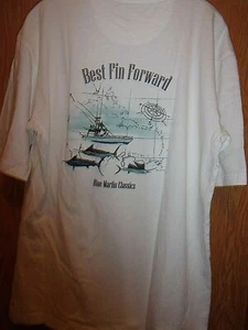 Blue Marlin classics Best Fin Forward white L t shirt - Picture 1 of 3
