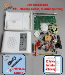 UKW / MW Radiobausatz Kit + USB 8W Lötkolben + Lötzinn + deutsche Anleitung - Bild 1 von 12