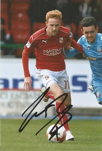 SWINDON TOWN: JAMES BROPHY SIGNED 6x4 ACTION PHOTO + COA - Bild 1 von 1