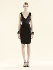 $1550 New Auth Gucci Black Dress With Lacquered Lace Flower Detail 324370 1000