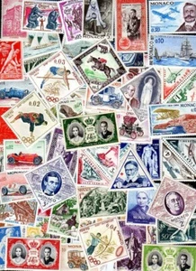 MONACO Sammlungen von 25 bis 2500 verschiedenen Marken postfrisch und gestempelt - Bild 1 von 15