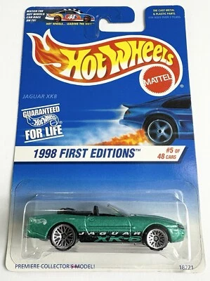 1998 Hot Wheels First Editions Green Jaguar XK8 #639 1:64 Scale Diecast Car - Image 1 of 4