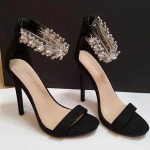 NWOT SHOEDAZZLE SYDNEY PROM SHOES SIZE 6 BLACK - Picture 1 of 8