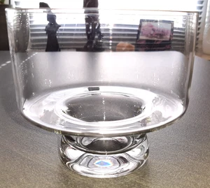 Großes Glas Windlicht für Teelichter Eisschale Dessert Schale - Bild 1 von 4