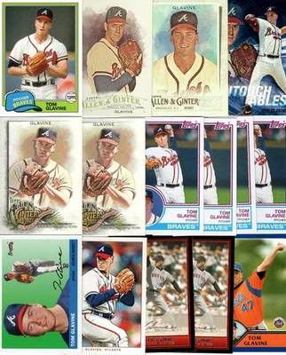 LOTE DE (53) TARJETAS BASE E INSERTAR TOPPS FLEER TOM GLAVINE ATLANTA BRAVES HOF Foto 1 de 3