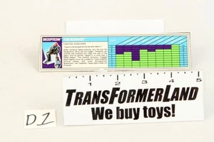 Treadshot Tech Specs Action Masters 1990 Vintage Hasbro G1 Transformers - Imagen 1 de 1