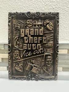 Hand Painted 3d Grand Theft Auto Vice City 9” X 6.5 Wall Art Plaque Antique Game - Picture 1 of 7