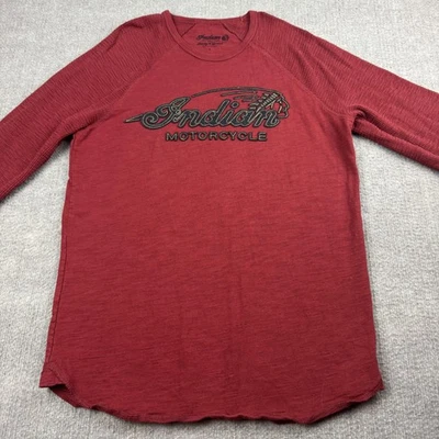 Camisa Indian Motorcycle Lucky Brand Para Hombre Pequeña Roja Manga Larga Waffle Térmica Foto 1 de 4