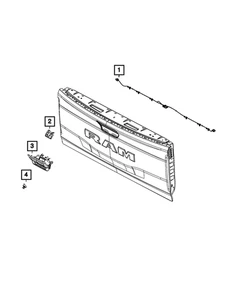 Genuine Mopar Tailgate Wiring 68584650AD - Foto 1 di 1
