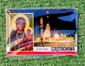 Jasna Gora Polonia Ciudad + Nuestra Señora de Czestochowa Arte Virgen Negra Imán 3.5" Nuevo - Imagen 1 de 2