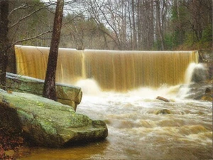 Cartolina North Carolina Yadkin River Overtopping Patterson Dam 2012 come nuova - Foto 1 di 1