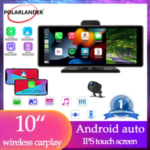 10 inch Android Auto CarPlay Car Radio Stereo Bluetooth Mirror Link Touch Screen - Picture 1 of 21